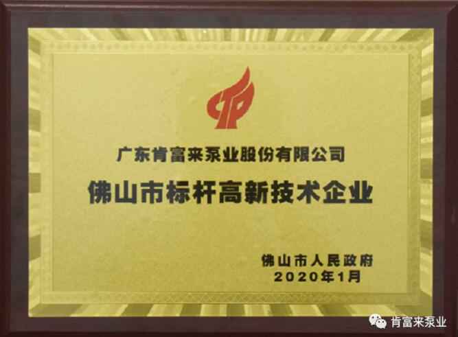 九游游戏官网-追求健康,你我一起成长喜获“佛山市标杆高新技术企业”称号
